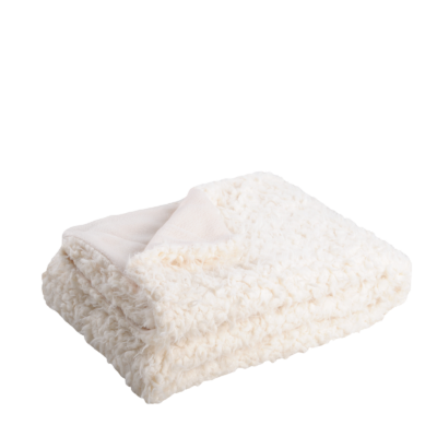 PLAID Mouton Blanc 130 x 160 cm Plaids et coussins meublespin.fr - mobilier et de décoration de style montagne ou chalet- meubles en pin, mobilier en bois massif de qualité, canapés convertibles - https://meublespin.fr