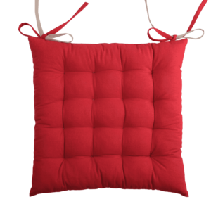 Galette Duo rouge – lin 40 x 40 cm Galettes de Chaises meublespin.fr - vente de mobilier et de décoration de style montagne ou chalet- vente de meubles en pin et canapés convertibles - https://meublespin.fr