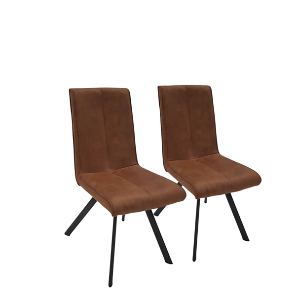 Lot de 2 chaises Design marron: Courchevel Chaises meublespin.fr - vente de mobilier et de décoration de style montagne ou chalet- vente de meubles en pin et canapés convertibles - https://meublespin.fr