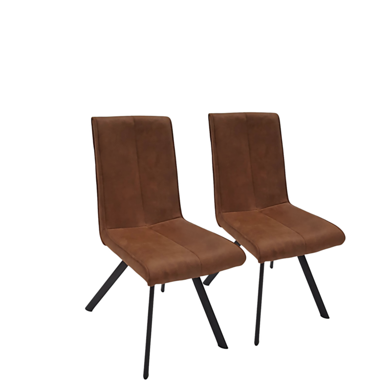 Lot: 2 Chaises Design marron: Courchevel Chaises en pin massif & chaises design meublespin.fr - mobilier et de décoration de style montagne ou chalet- meubles en pin, mobilier en bois massif de qualité, canapés convertibles - https://meublespin.fr