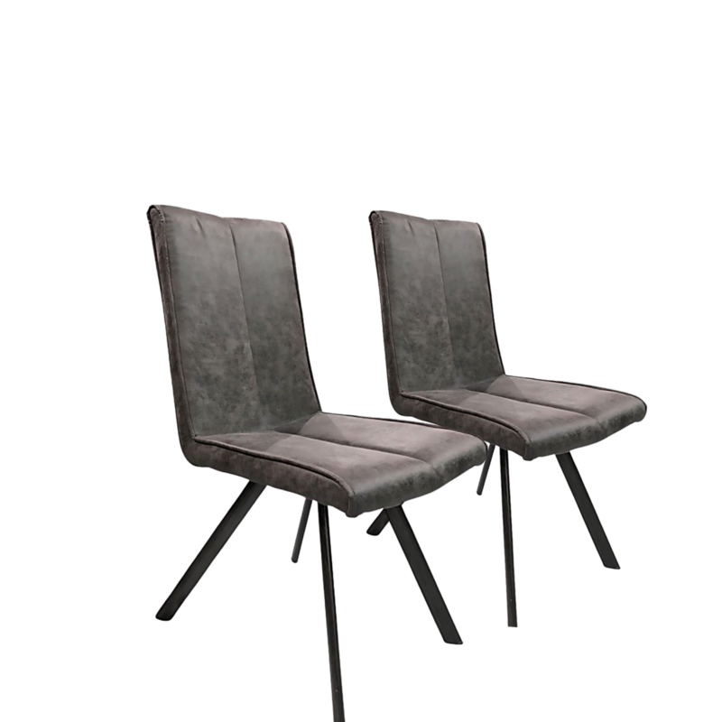 Lot: 2 Chaises Design grise anthracite: Courchevel Chaises en pin massif & chaises design meublespin.fr - mobilier et de décoration de style montagne ou chalet- meubles en pin, mobilier en bois massif de qualité, canapés convertibles - https://meublespin.fr