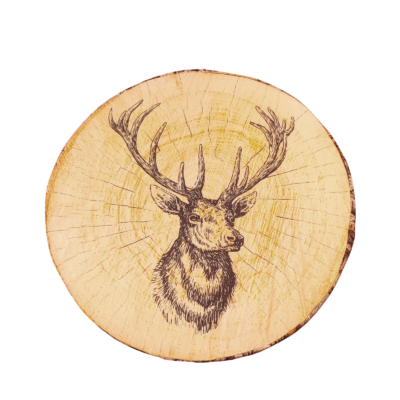 Galette Gruffy ronde Ø 38 cm Cerf – Marmotte Galettes de Chaises meublespin.fr - mobilier et de décoration de style montagne ou chalet- meubles en pin, mobilier en bois massif de qualité, canapés convertibles - https://meublespin.fr