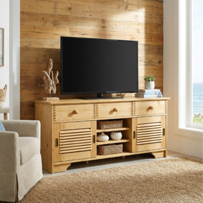 Meuble TV Charme 2 Portes Coulissantes en Pin Massif 140 cm Meubles TV en Bois Massif meublespin.fr - mobilier et de décoration de style montagne ou chalet- meubles en pin, mobilier en bois massif de qualité, canapés convertibles - https://meublespin.fr