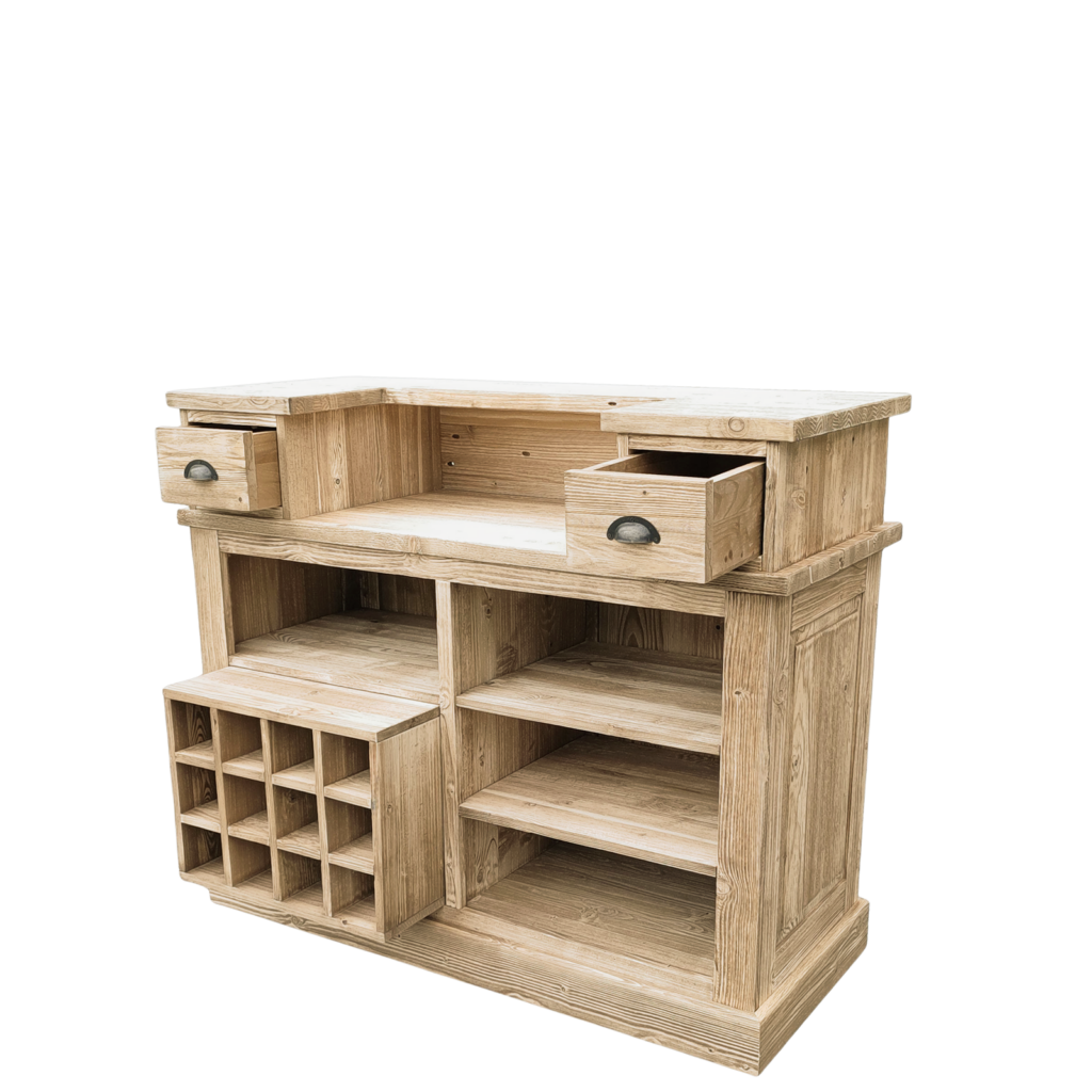 Bar en Bois Recyclé | Livraison Rapide | meublespin.fr