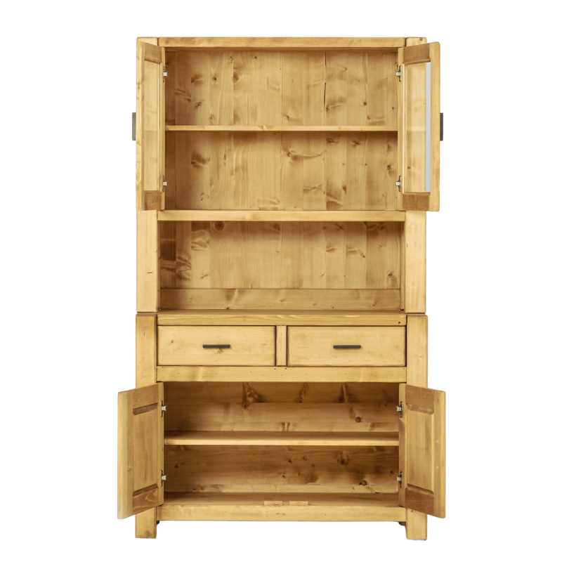 Buffet Morzine 4 Portes et 2 Tiroirs en Pin Massif 110cm Morzine meublespin.fr - mobilier et de décoration de style montagne ou chalet- meubles en pin, mobilier en bois massif de qualité, canapés convertibles - https://meublespin.fr