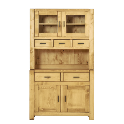 Buffet Morzine 4 Portes et 5 Tiroirs en Pin Massif 110cm Morzine meublespin.fr - mobilier et de décoration de style montagne ou chalet- meubles en pin, mobilier en bois massif de qualité, canapés convertibles - https://meublespin.fr