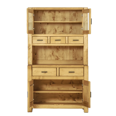 Buffet Morzine 4 Portes et 5 Tiroirs en Pin Massif 110cm Morzine meublespin.fr - mobilier et de décoration de style montagne ou chalet- meubles en pin, mobilier en bois massif de qualité, canapés convertibles - https://meublespin.fr