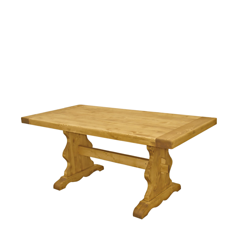 Table Monastère 200 x 90 cm (Plateau 7 cm) en Pin Massif Chamonix meublespin.fr - mobilier et de décoration de style montagne ou chalet- meubles en pin, mobilier en bois massif de qualité, canapés convertibles - https://meublespin.fr