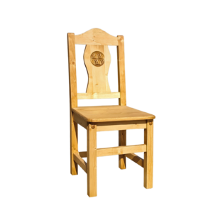 Chaise en bois massif rosace 2 Chamonix meublespin.fr - vente de mobilier et de décoration de style montagne ou chalet- vente de meubles en pin et canapés convertibles - https://meublespin.fr