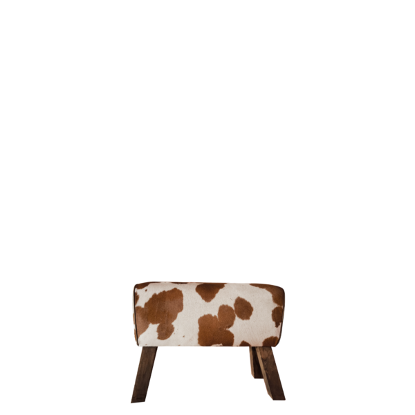 Petit banc en peau de vache marron 70 cm Bancs & Tabourets meublespin.fr - vente de mobilier et de décoration de style montagne ou chalet- vente de meubles en pin et canapés convertibles - https://meublespin.fr