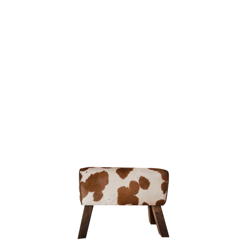 Petit banc en peau de vache marron 70 cm Bancs & Tabourets meublespin.fr - mobilier et de décoration de style montagne ou chalet- meubles en pin, mobilier en bois massif de qualité, canapés convertibles - https://meublespin.fr