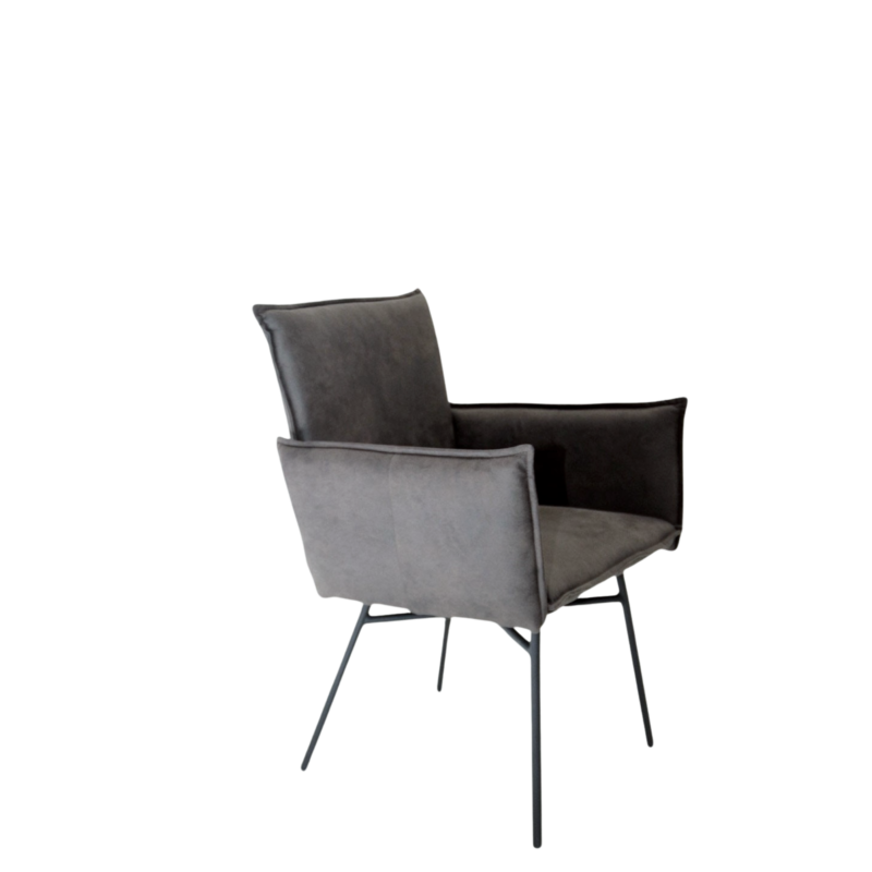 Lot: 2 Chaises Design Grise Anthracite: Hugo Chaises en pin massif & chaises design meublespin.fr - mobilier et de décoration de style montagne ou chalet- meubles en pin, mobilier en bois massif de qualité, canapés convertibles - https://meublespin.fr