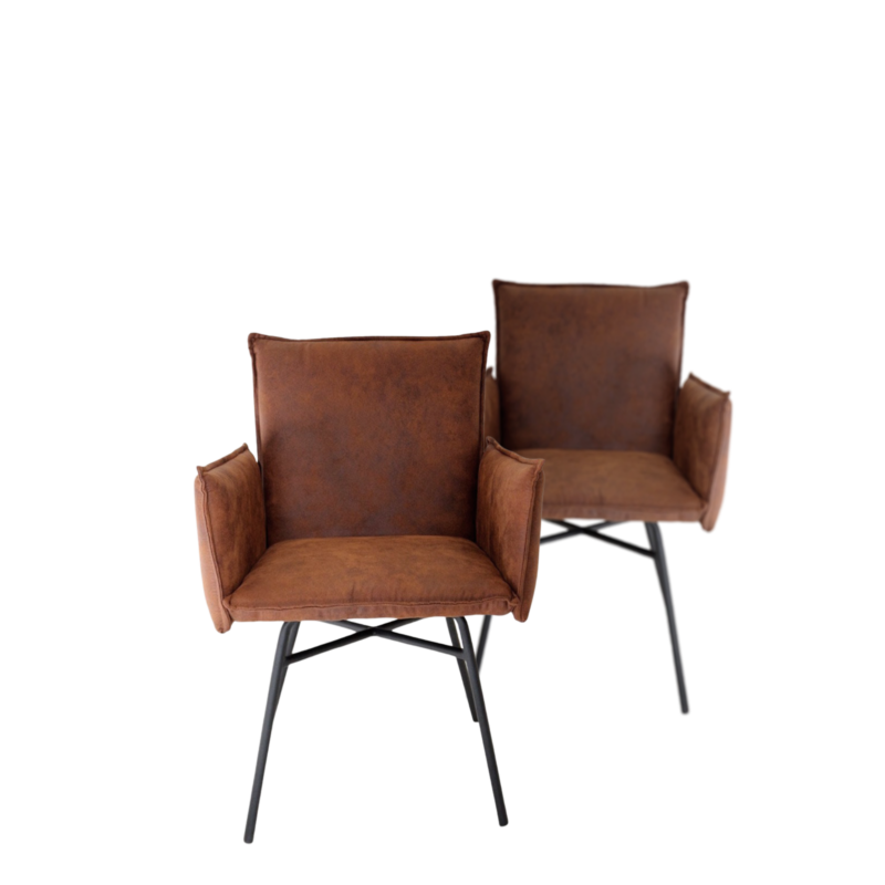 Lot: 2 Chaises Design Marron: Hugo Chaises en pin massif & chaises design meublespin.fr - mobilier et de décoration de style montagne ou chalet- meubles en pin, mobilier en bois massif de qualité, canapés convertibles - https://meublespin.fr