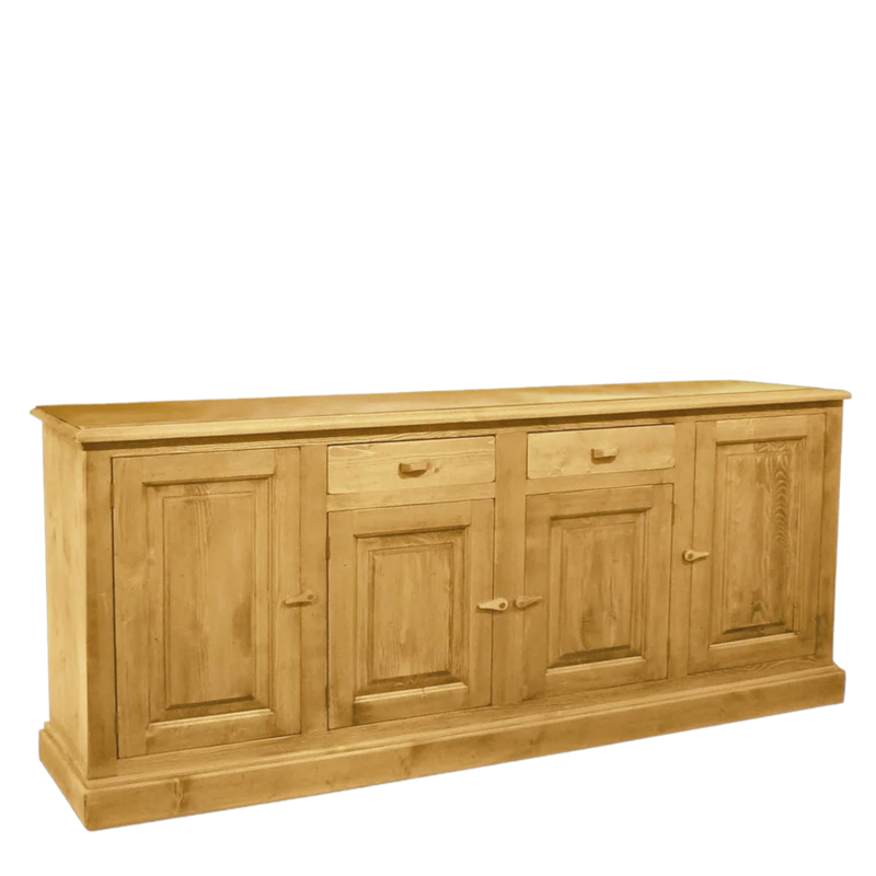 Buffet Bas 4 Portes + 2 Tiroirs sans cœurs en Pin Massif Buffets & bahuts en bois massif meublespin.fr - mobilier et de décoration de style montagne ou chalet- meubles en pin, mobilier en bois massif de qualité, canapés convertibles - https://meublespin.fr
