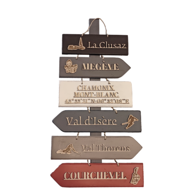 Déco murale panneaux stations relief 77 cm Cadres et déco meublespin.fr - mobilier et de décoration de style montagne ou chalet- meubles en pin, mobilier en bois massif de qualité, canapés convertibles - https://meublespin.fr