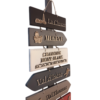 Déco murale panneaux stations relief 77 cm Cadres et déco meublespin.fr - mobilier et de décoration de style montagne ou chalet- meubles en pin, mobilier en bois massif de qualité, canapés convertibles - https://meublespin.fr