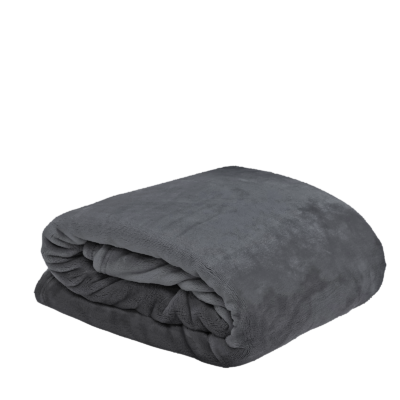 PLAID Doudou Anthracite 130 x 160 cm Plaids et coussins meublespin.fr - mobilier et de décoration de style montagne ou chalet- meubles en pin, mobilier en bois massif de qualité, canapés convertibles - https://meublespin.fr
