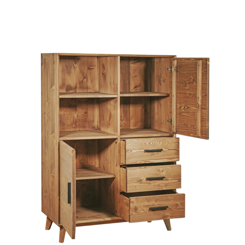Bahut 2 Portes + 3 Tiroirs en Pin Massif – Avignon Buffets & bahuts en bois massif meublespin.fr - mobilier et de décoration de style montagne ou chalet- meubles en pin, mobilier en bois massif de qualité, canapés convertibles - https://meublespin.fr