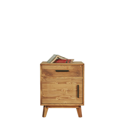 Chevet 1 porte + 1 Tiroir en Pin Massif Ciré – Avignon Chevets meublespin.fr - mobilier et de décoration de style montagne ou chalet- meubles en pin, mobilier en bois massif de qualité, canapés convertibles - https://meublespin.fr