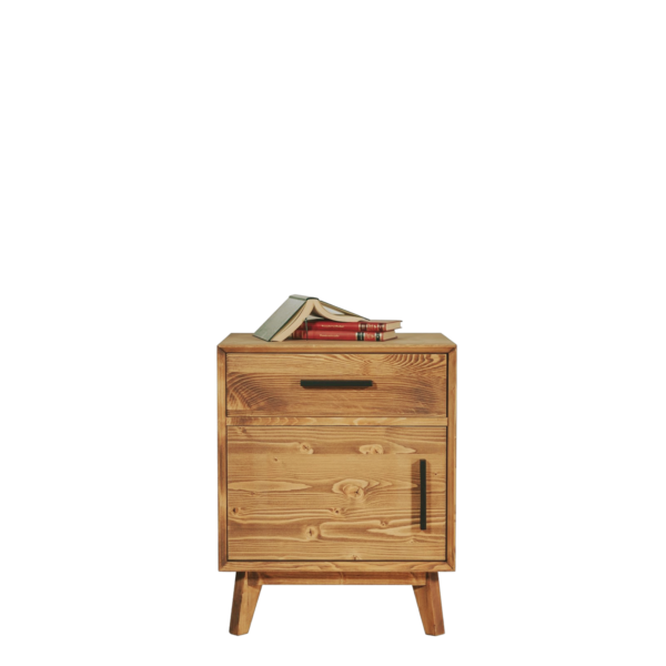 Chevet 1 porte + 1 Tiroir en Pin Massif Ciré – Avignon Chevets meublespin.fr - vente de mobilier et de décoration de style montagne ou chalet- vente de meubles en pin et canapés convertibles - https://meublespin.fr