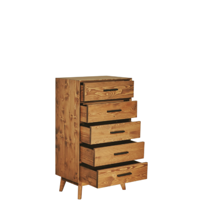 Chiffonnier 5 Tiroirs en Pin Massif – Avignon Chiffonniers meublespin.fr - mobilier et de décoration de style montagne ou chalet- meubles en pin, mobilier en bois massif de qualité, canapés convertibles - https://meublespin.fr