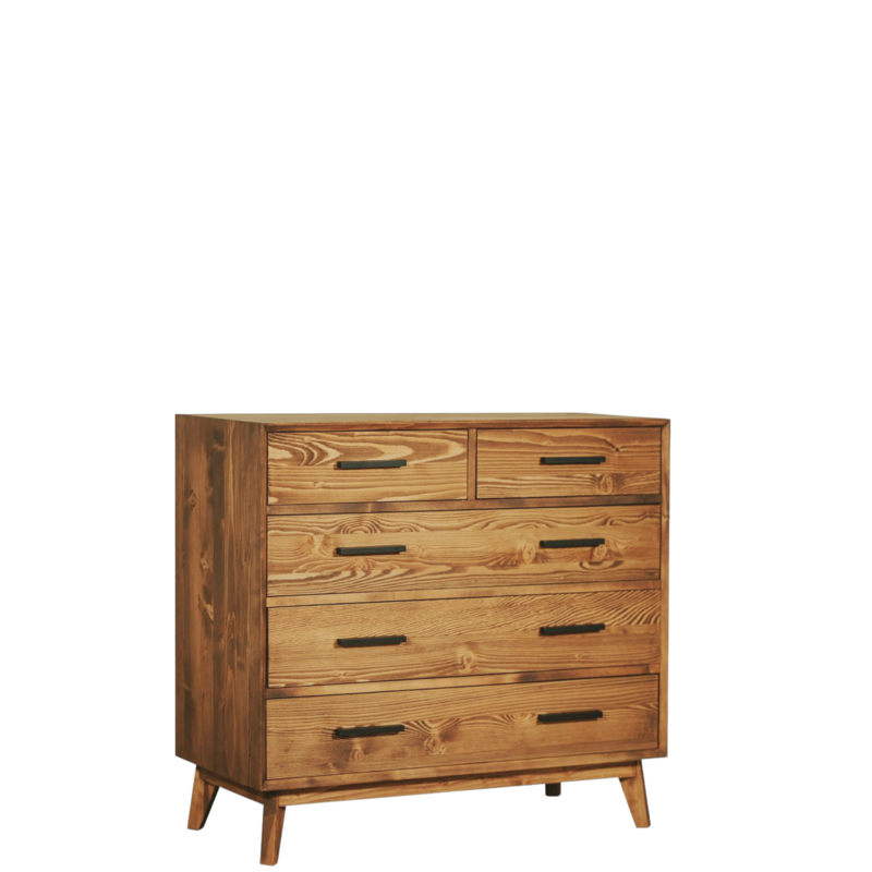 Commode 5 Tiroirs en Pin Massif – Avignon Commodes en bois massif meublespin.fr - mobilier et de décoration de style montagne ou chalet- meubles en pin, mobilier en bois massif de qualité, canapés convertibles - https://meublespin.fr