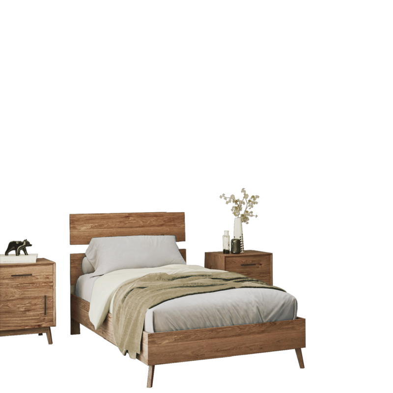 Lit en pin massif 90 x 190 cm pied bas – Avignon Avignon meublespin.fr - mobilier et de décoration de style montagne ou chalet- meubles en pin, mobilier en bois massif de qualité, canapés convertibles - https://meublespin.fr