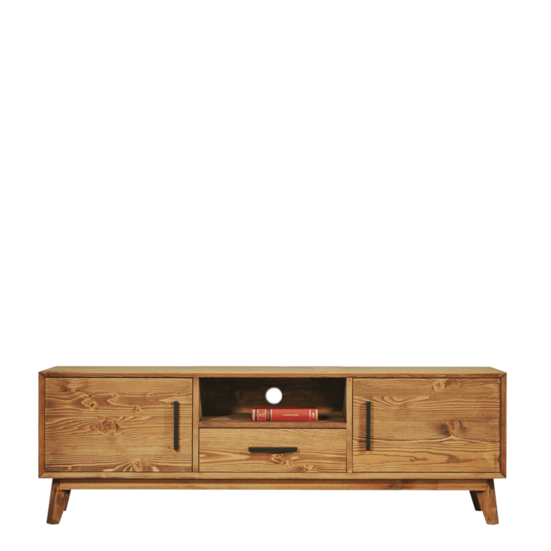 Meuble TV  2 Portes+1 Tiroir en Pin Massif – Avignon Meubles TV en Bois Massif meublespin.fr - mobilier et de décoration de style montagne ou chalet- meubles en pin, mobilier en bois massif de qualité, canapés convertibles - https://meublespin.fr