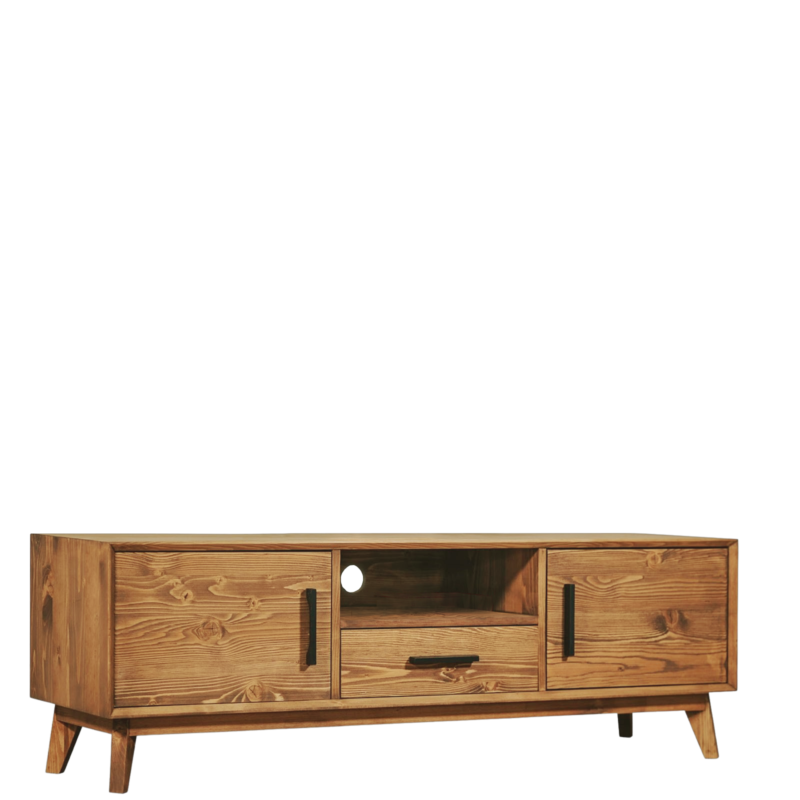 Meuble TV  2 Portes+1 Tiroir en Pin Massif – Avignon Meubles TV en Bois Massif meublespin.fr - mobilier et de décoration de style montagne ou chalet- meubles en pin, mobilier en bois massif de qualité, canapés convertibles - https://meublespin.fr