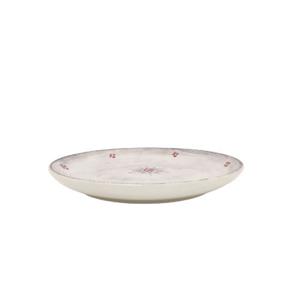 Assiette à dessert Edelweiss Cérusé Blanc Vaisselle Edelweiss meublespin.fr - mobilier et de décoration de style montagne ou chalet- meubles en pin, mobilier en bois massif de qualité, canapés convertibles - https://meublespin.fr