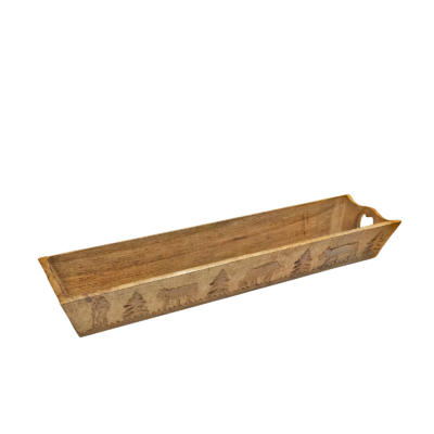 Panière à pain Sculptée 55 cm – Poya Objets à poser meublespin.fr - mobilier et de décoration de style montagne ou chalet- meubles en pin, mobilier en bois massif de qualité, canapés convertibles - https://meublespin.fr