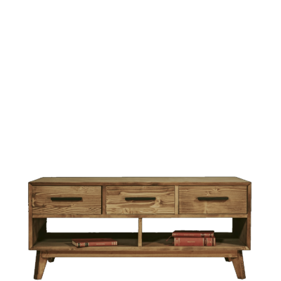 Table basse 3 Tiroirs + 2 niches en Pin Massif – Avignon Avignon meublespin.fr - mobilier et de décoration de style montagne ou chalet- meubles en pin, mobilier en bois massif de qualité, canapés convertibles - https://meublespin.fr