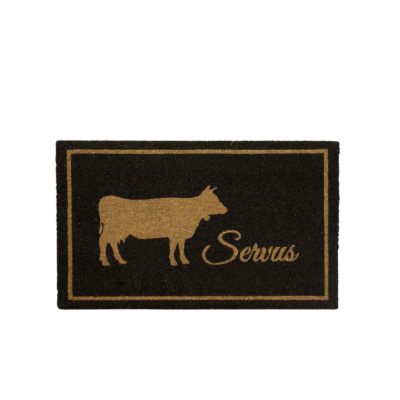 Paillasson Noir Vache – 74 x 44 cm Paillassons meublespin.fr - mobilier et de décoration de style montagne ou chalet- meubles en pin, mobilier en bois massif de qualité, canapés convertibles - https://meublespin.fr