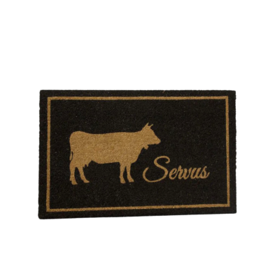 Paillasson Noir Vache – 74 x 44 cm Paillassons meublespin.fr - mobilier et de décoration de style montagne ou chalet- meubles en pin, mobilier en bois massif de qualité, canapés convertibles - https://meublespin.fr