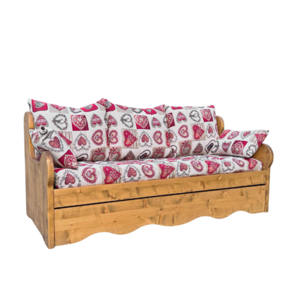 Canapé Gigogne en Pin Massif (Fabrication Française) –  Choisy Canapés Gigognes en Bois Massif meublespin.fr - mobilier et de décoration de style montagne ou chalet- meubles en pin, mobilier en bois massif de qualité, canapés convertibles - https://meublespin.fr