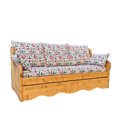 Canapé Gigogne en Pin Massif (Fabrication Française) –  Poligny Canapés Gigognes en Bois Massif meublespin.fr - mobilier et de décoration de style montagne ou chalet- meubles en pin, mobilier en bois massif de qualité, canapés convertibles - https://meublespin.fr
