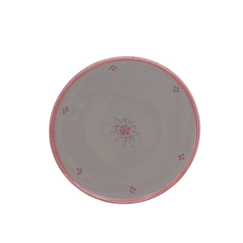 Assiette à dessert Edelweiss Cérusé Gris Vaisselle Edelweiss meublespin.fr - mobilier et de décoration de style montagne ou chalet- meubles en pin, mobilier en bois massif de qualité, canapés convertibles - https://meublespin.fr