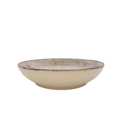 Assiette creuse Edelweiss Cérusé Blanc Vaisselle Edelweiss meublespin.fr - mobilier et de décoration de style montagne ou chalet- meubles en pin, mobilier en bois massif de qualité, canapés convertibles - https://meublespin.fr