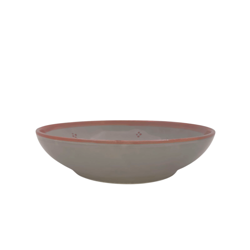 Assiette creuse Edelweiss Cérusé Gris Vaisselle Edelweiss meublespin.fr - mobilier et de décoration de style montagne ou chalet- meubles en pin, mobilier en bois massif de qualité, canapés convertibles - https://meublespin.fr