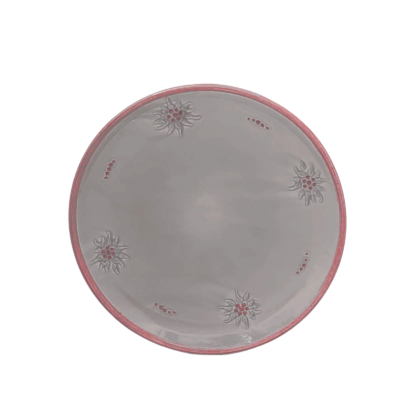 Assiette Edelweiss Cérusé Gris Vaisselle Edelweiss meublespin.fr - mobilier et de décoration de style montagne ou chalet- meubles en pin, mobilier en bois massif de qualité, canapés convertibles - https://meublespin.fr