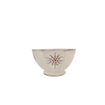 Bol Edelweiss Cérusé Blanc Vaisselle Edelweiss meublespin.fr - mobilier et de décoration de style montagne ou chalet- meubles en pin, mobilier en bois massif de qualité, canapés convertibles - https://meublespin.fr