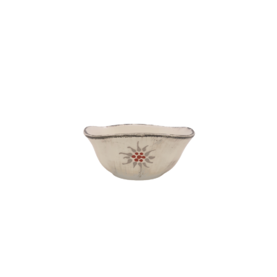 Coupelle Carrée Edelweiss Cérusé Blanc Vaisselle Edelweiss meublespin.fr - mobilier et de décoration de style montagne ou chalet- meubles en pin, mobilier en bois massif de qualité, canapés convertibles - https://meublespin.fr