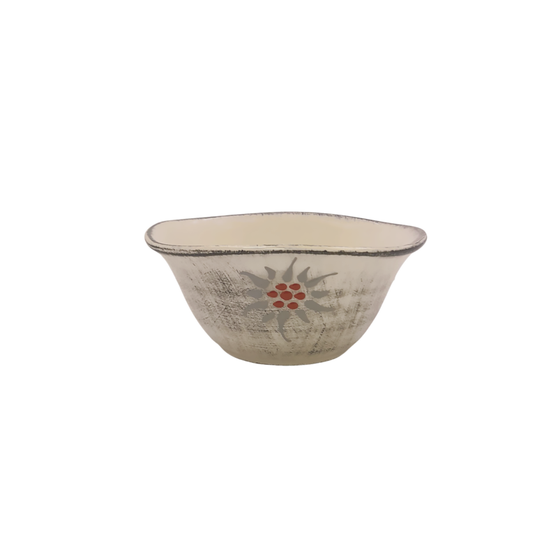 Petite Coupelle Carrée Edelweiss Cérusé Blanc Vaisselle Edelweiss meublespin.fr - mobilier et de décoration de style montagne ou chalet- meubles en pin, mobilier en bois massif de qualité, canapés convertibles - https://meublespin.fr
