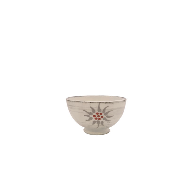 Coupelle Edelweiss Cérusé Blanc Vaisselle Edelweiss meublespin.fr - mobilier et de décoration de style montagne ou chalet- meubles en pin, mobilier en bois massif de qualité, canapés convertibles - https://meublespin.fr