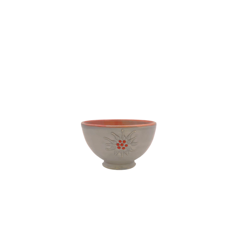 Coupelle Edelweiss Cérusé Gris Vaisselle Edelweiss meublespin.fr - mobilier et de décoration de style montagne ou chalet- meubles en pin, mobilier en bois massif de qualité, canapés convertibles - https://meublespin.fr