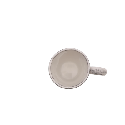 Mug Bombé Edelweiss Cérusé Blanc Vaisselle Edelweiss meublespin.fr - mobilier et de décoration de style montagne ou chalet- meubles en pin, mobilier en bois massif de qualité, canapés convertibles - https://meublespin.fr