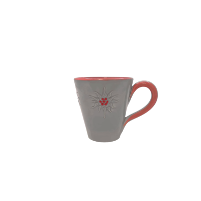 Mug Conique Edelweiss Cérusé Gris Vaisselle Edelweiss meublespin.fr - mobilier et de décoration de style montagne ou chalet- meubles en pin, mobilier en bois massif de qualité, canapés convertibles - https://meublespin.fr