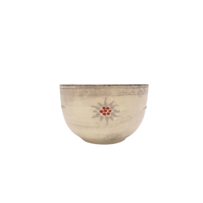 Petit Saladier Edelweiss Cérusé Blanc Vaisselle Edelweiss meublespin.fr - mobilier et de décoration de style montagne ou chalet- meubles en pin, mobilier en bois massif de qualité, canapés convertibles - https://meublespin.fr