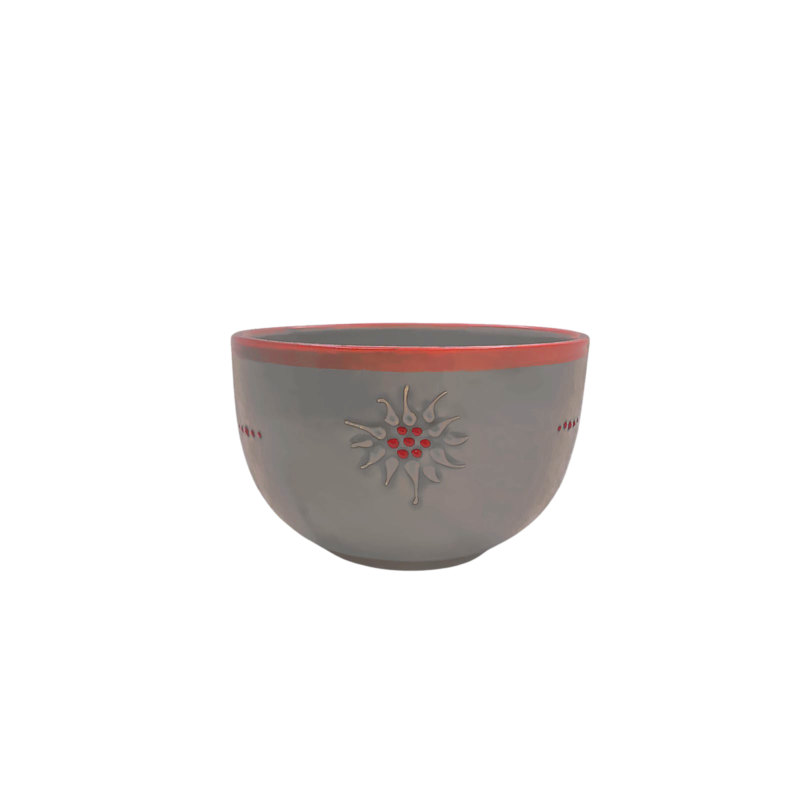 Petit Saladier Edelweiss Cérusé Gris Vaisselle Edelweiss meublespin.fr - mobilier et de décoration de style montagne ou chalet- meubles en pin, mobilier en bois massif de qualité, canapés convertibles - https://meublespin.fr
