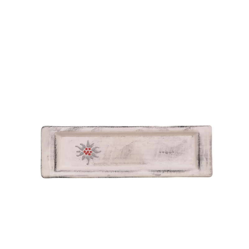 Repose Cuillère Edelweiss Cérusé Blanc Vaisselle Edelweiss meublespin.fr - mobilier et de décoration de style montagne ou chalet- meubles en pin, mobilier en bois massif de qualité, canapés convertibles - https://meublespin.fr